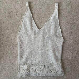 Brandy Melville knit crochet tank